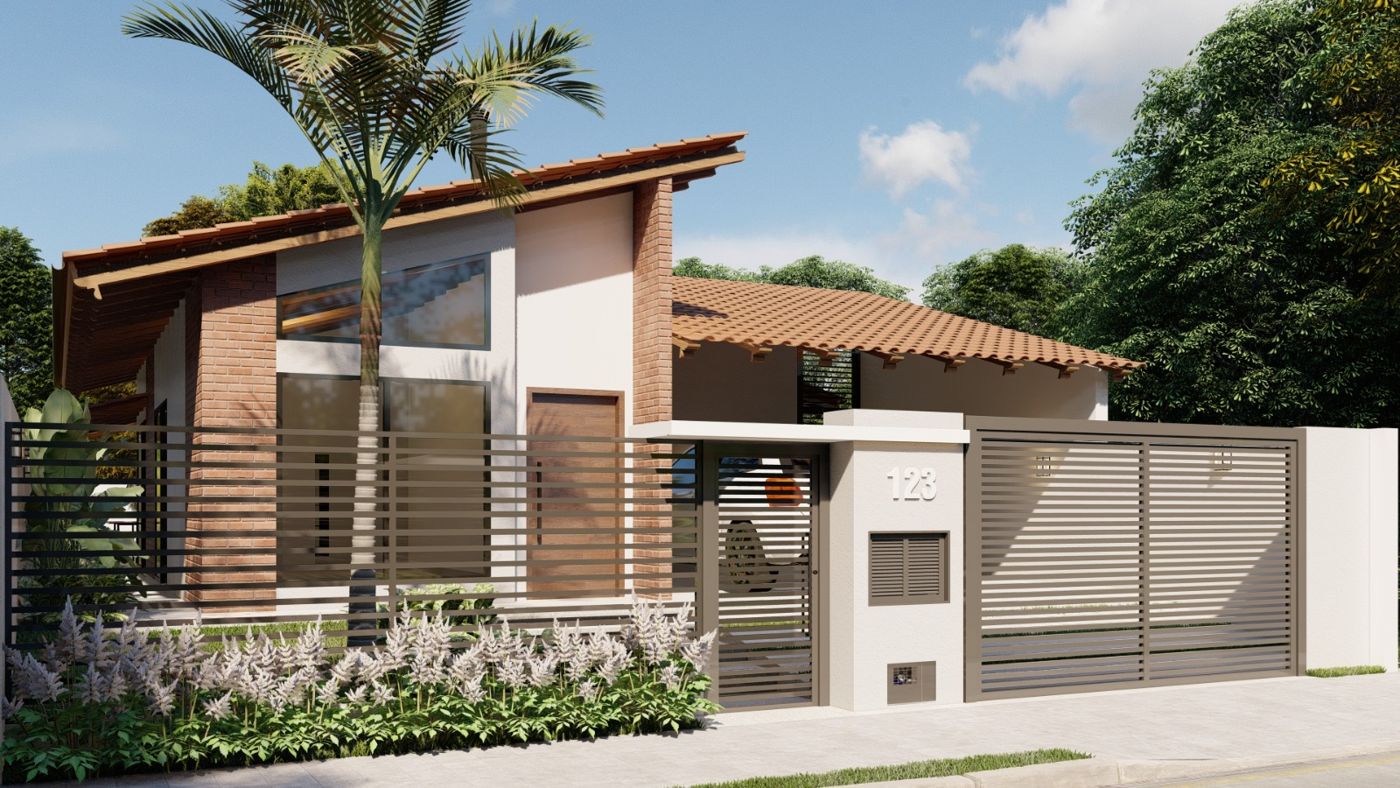 Projeto de residência térrea contemporânea